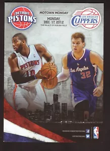 Póster Jason Maxiell 2012 Gameday Rosters de los Detroit Pistons Blake Griffin - Imagen 1 de 2