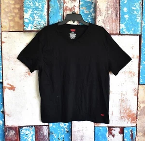 Herren Levi's T-Shirt Nachtwäsche V-Ausschnitt kurzärmelig LARGE schwarz NEU - Bild 1 von 8