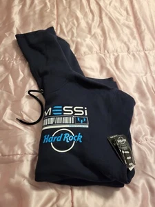 NEW W/TAGS Hard Rock Messi Adult Medium Navy Messi Hoodie - Picture 1 of 6