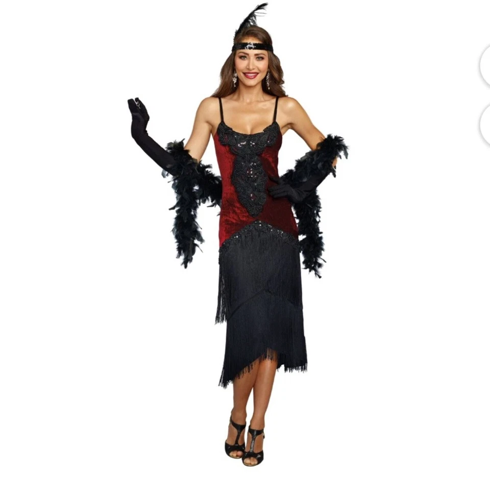 Женщин Luxe миллион долларов Baby Flapper костюм платье косплей Хэллоуин - Изображение 1 из 4
