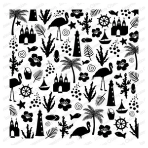 Impression Obsession Cling Gummistempel "Mini Beach Fun" CC316 Cover a Card - Bild 1 von 1