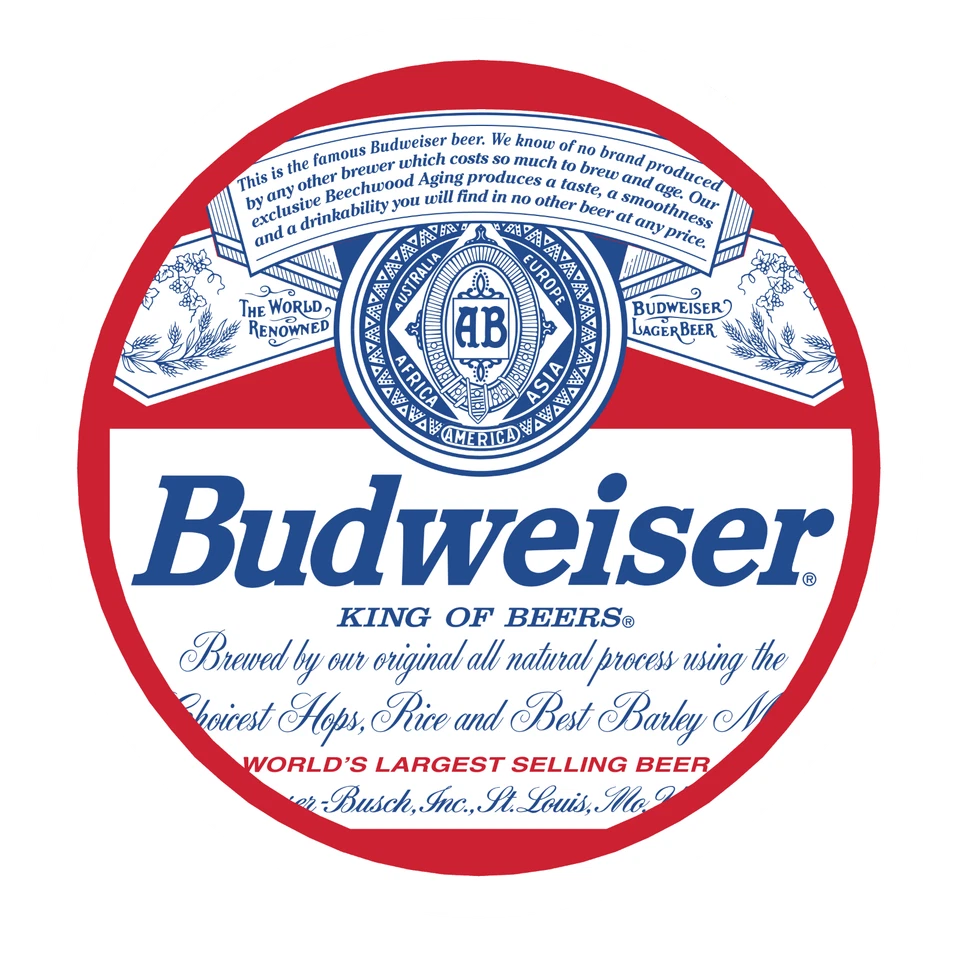 Budweiser sticker logo beer skate cell laptop bumper vinyl decal