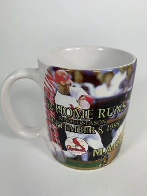 Кружка Mark McGwire Cardinals кофейная чашка 62 домашний забег история 8 сентября 1998 белая - Изображение 1 из 4