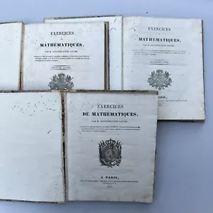 Exercises De Mathematiques Par M. Augustin-Louis Cauchy - Paris 1826 1827 1829 - Foto 1 di 21