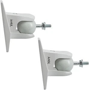 Jumbl Speaker Wall Mount Brackets, Pair of 2 Speaker Mounts (White) - Picture 1 of 6