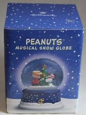 Hallmark Peanuts 50th Anniversary Christmas Musical Snow Globe Snoopy