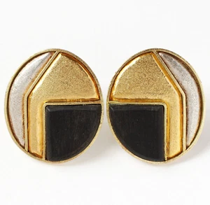 Designerohrringe Ohrringe Ohrclips Clips 935 Silber 18 Karat 750 Gold 15,14 g - Picture 1 of 3
