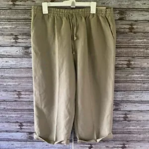 Christopher & Banks Women's Classic Fit Capri Pants Size L Linen Blend NWT - Picture 1 of 8