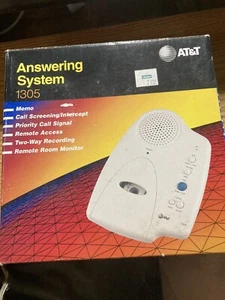 AT&T Micro Cassette Répondeur Modèle 1305 Enregistrement Bidirectionnel Télécommande Moniteur - Photo 1/3