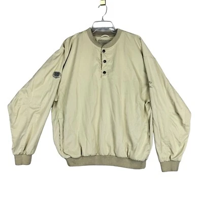 Chaqueta Pullover Cortavientos Forrada Beige Golf Weymouth Cutter & Buck Para Hombres Talla XL Foto 1 de 4