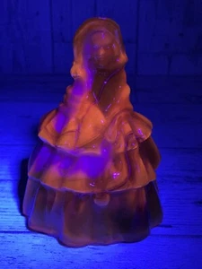Bambola Louise Lady in vetro Boyd Made In USA GRANDE colore verde oliva scorie bagliore UV - Foto 1 di 9