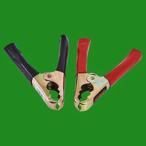 2pc Red & Black Heavy Duty Booster Jump Lead Cable Battery Crocodile Clip Clamp - Picture 1 of 4