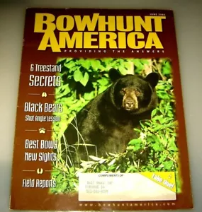 BOWHUNT AMERICA Magazine June 2003 Archery Hunting, Bears, Bows & Arrows - Picture 1 of 1