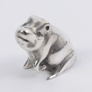 ELIZABETH II SOLID SILVER MINIATURE SEATED PIG FIGURE SHEFFIELD 2010 - 32 GRAMS - Picture 1 of 4