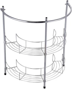 Pilot Imports under Basin Chrome Bathroom 2 Tier Sink Storage Rack Unit Shelf & - Picture 1 of 3