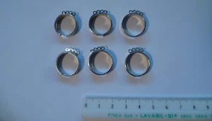 6 PZ Basi Anello COLOR ARGENTO per Creazioni Bigiotteria diametro 17 / 20 mm - Foto 1 di 2