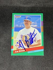 Joe Bitker 1991 Donruss #624 Texas Rangers Auto Autographed Signed Rookie Card