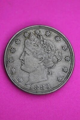 High Grade 1883 No Cents V Liberty Nickel Exact Coin Pictured Scarce Key Date 11 - Image 1 of 3
