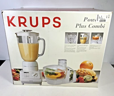Licuadora combinada Krups Power X Plus procesador de alimentos 48 oz, nueva, caja abierta Foto 1 de 4