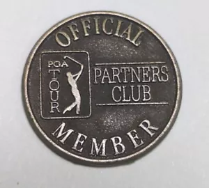 PGA Tour Marker/ Token Golf Official Member Partners Club Ball Bronze - Picture 1 of 2