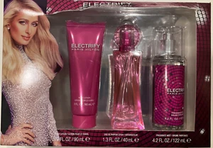 Paris Hilton Electrify 3 Pc Gift Set 1.3 Fl. Oz Edp Spray 4.2 oz mist and lotion - Picture 1 of 2