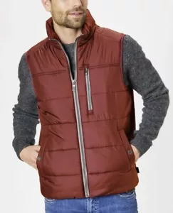 New Redpoint Canadian Outerwear Men’s Murray Quilted Vest - Rusty Brown - Medium - Picture 1 of 14