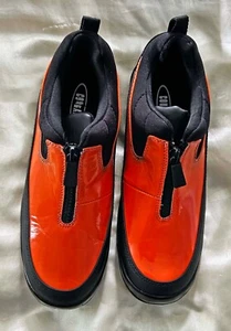 COUGAR RAIN SHOES, RUBBER, LADIES SZ 8, WATERPROOF, ZIPPERS ON VAMP, ORANGE AND - Bild 1 von 13