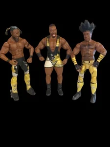 WWE The New Day Wrestling Elite Figures Big E, Woods, Kingston Mattel Gold UA - Photo 1/2