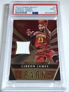 2014 Select LeBron James #PATCH /149 Game Worn Jersey - PSA 9 (POP 3) - Picture 1 of 4