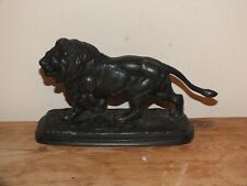 + Ancien Lion en bronze XIXè, sujet animalier signé de Gericke +