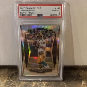 2020 Panini Select Silver Prizm- Premier Level Jordan Love (RC) PSA 8 - Picture 1 of 2