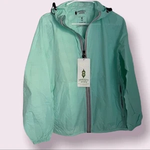 Peekaboo Beans Kids Rain Jacket Mint Small - Picture 1 of 4