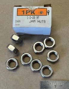 9 STÜCK 1/2-20 NF KONTERMUTTERN 316 SS EDELSTAHL - Bild 1 von 6
