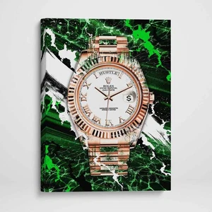 Impresión de arte de pared en lienzo inspirada en Rolex DayDate - Impresión de póster de arte de reloj - Imagen 1 de 11
