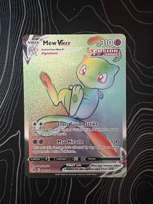 Mew VMAX Rainbow Rare Card 268/264 Fusion Strike Mint Condition - Image 1 of 4