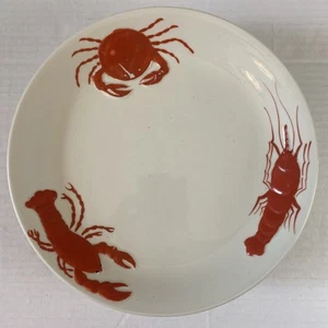 Vintage Ceramic Hand Painted - Red Lobster Crab Set of 4 Plates made in Japan - Picture 1 of 5