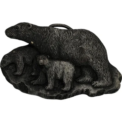 Bear Family Vida Silvestre Caminante Cámper Parque Nacional Grizzly Cub Hebilla de Cinturón De Colección Foto 1 de 4
