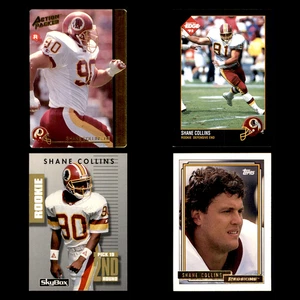 Shane Collins Lot 4 Different Football Cards 1992(RC/Rookie) Washington Redskins - Picture 1 of 6