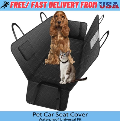 Pet Dog Waterproof Car Seat Cover Mat for Cars Black Universal Polyester Padded - Image 1 of 4