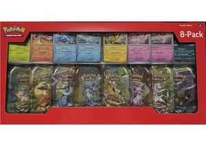 Pokémon TCG Prismatic Evolutions 8 Mini-Tins Costco Box - Factory Sealed - Bild 1 von 1