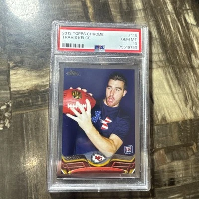 Travis Kelce 2013 Topps cromado RC #118 PSA 10 Kansas City Chiefs Foto 1 de 2