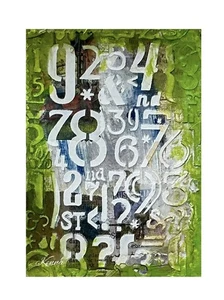 Aceo By Kenna Art Collector Card Abstract Original Painting 2.5” X 3.5” Signed - Picture 1 of 4