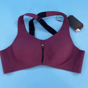 Knix Catalyst Front Zip High Impact Sport BH in Lila Knix 2 (passt 36A) - Bild 1 von 4
