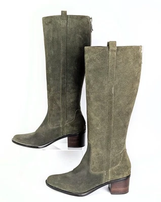 Calvin Klein Haydee Women's Olive Green Suede Knee High 2" Heels Boots Sz US 7M - Image 1 of 4
