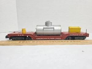 American Flyer 948 S Gauge Diecast Depressed Flat Car Track Cleaning Service - Picture 1 of 12