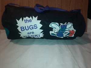 Vintage 90’s Retro NBA Charlotte Hornets Duffle Bag "the Bugs are back" 21"×10" - Picture 1 of 13