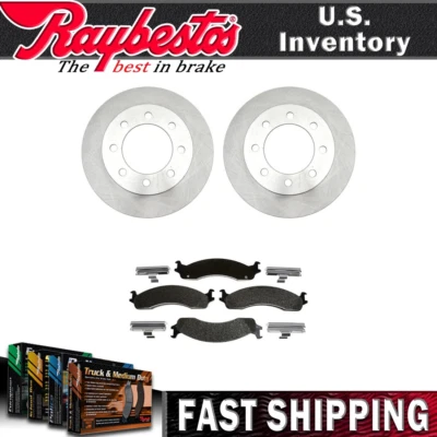 Rotores de freno delanteros y pastillas de freno metálicas herrajes para camioneta Dodge Ram 3500 2003 Foto 1 de 4