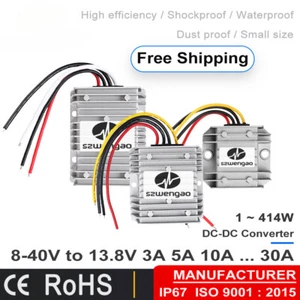Buck Boost 8-40V to 13.8V 3A 5A 10A 20A 30A Step Up/down DC Converter Car Boat - Picture 1 of 17