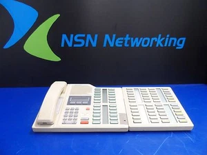 Nortel Meridian M7324 NT8B40 Ash Display Discolored Phone w/ C.A.P NT8B41FA - Picture 1 of 2