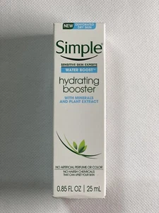 Simple Water Boost Hydrating Booster, Sensitive Skin Dehydrated Skin 0.85 Oz NEW - Picture 1 of 4